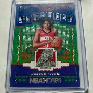 2021-22 NBA Hoops Jalen Green Houston Rockets Sweaters ROOKIE Card NM+